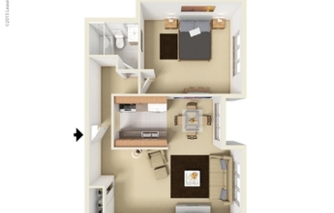 1 bed, 1 bath, 850 sqft, $1,585