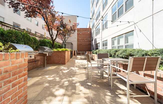 Courtyard with grills