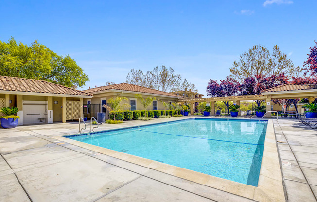 take a dip in the resort style pool at villas at houston levee west apartments