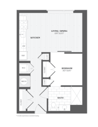 Studio, 1 bath, 560 sqft, $2,192