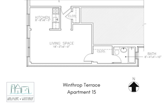 Studio, 1 bath, 233 sqft, $1,230, Unit 915