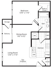 1 bed, 1 bath, 709 sqft, $1,595