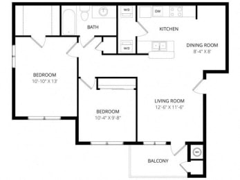 2 beds, 1 bath, 823 sqft, $1,715