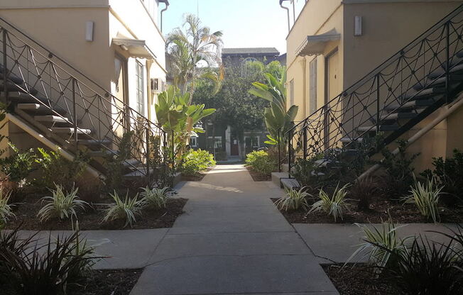 South Olive Apartments Walkway