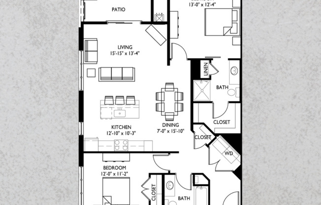 2 beds, 2 baths, 1,178 sqft, $2,200, Unit 502