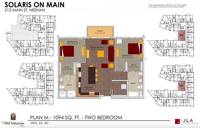 2 beds, 2 baths, 1,094 sqft, $2,079, Unit 322