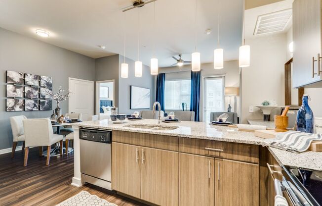 kitchen space in our luxury las colinas apartments