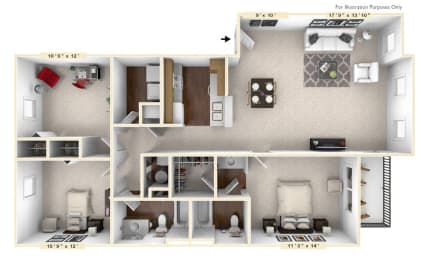 3 beds, 2 baths, 1,331 sqft, $2,124
