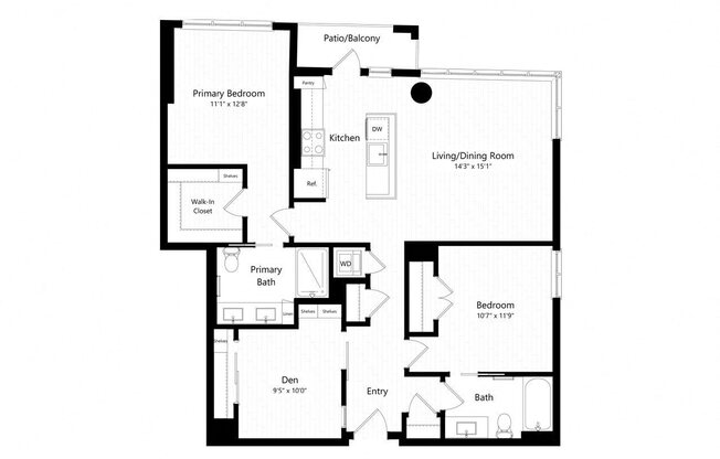 2 beds, 2 baths, 1,184 sqft, $5,005