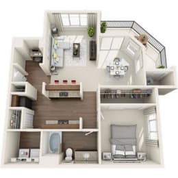 1 bed, 1 bath, 935 sqft, $1,540