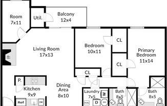 2 beds, 2 baths, $1,775, Unit Apt. 11