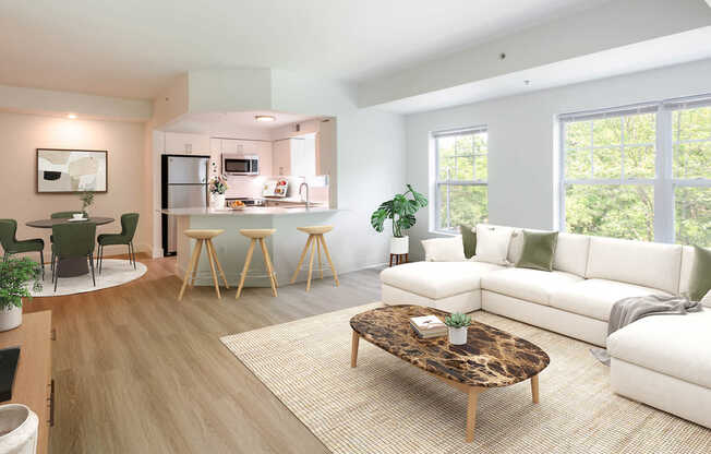 Living Room with Hard Surface Flooring