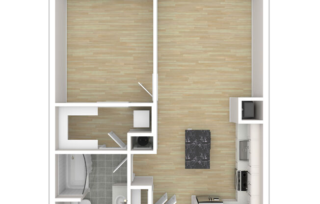 1 bed, 1 bath, 644 sqft, $4,041