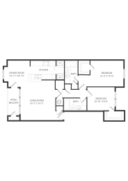 2 beds, 2 baths, 1,060 sqft, $1,615