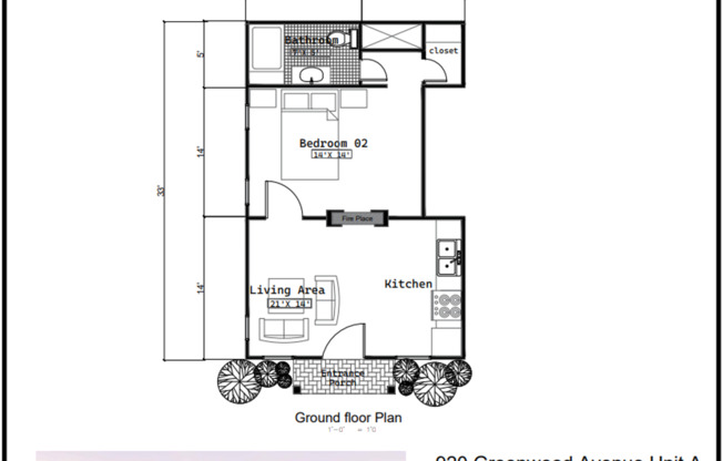 3 beds, 2.5 baths, 1,877 sqft, $1,600, Unit A