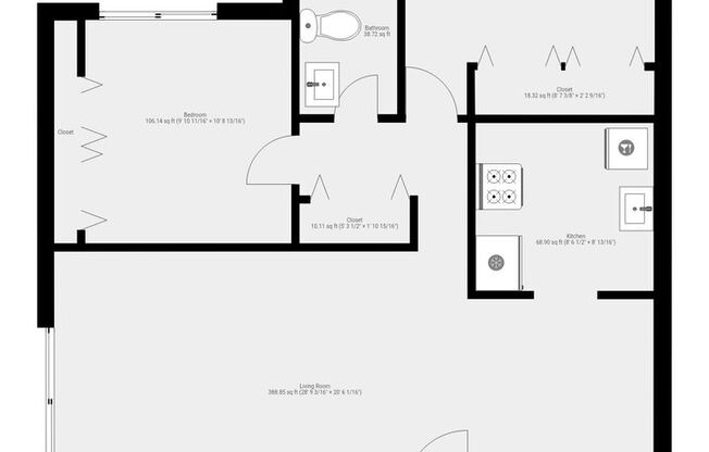 2 beds, 1 bath, 1 sqft, $1,075, Unit GOV - 311