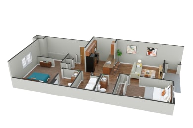 2 beds, 2 baths, 1,031 sqft, $1,451