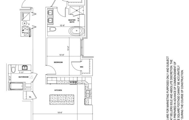 2 beds, 2 baths, 1,230 sqft, $2,625, Unit 830-1E