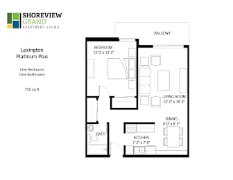 1 bed, 1 bath, 750 sqft, $1,352