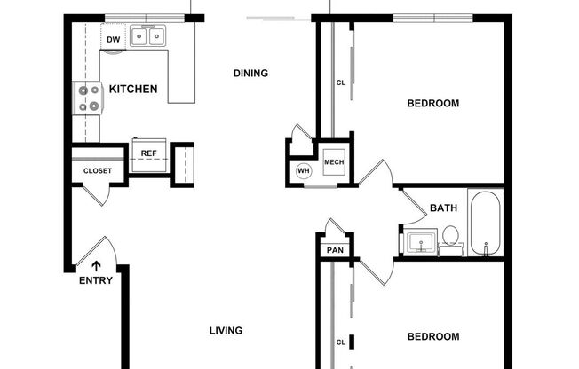 2 beds, 1 bath, 914 sqft, $2,050