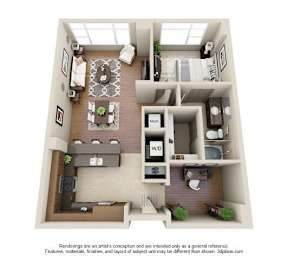 1 bed, 1 bath, 950 sqft, $4,700