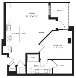 1 bed, 1 bath, 790 sqft, $2,245