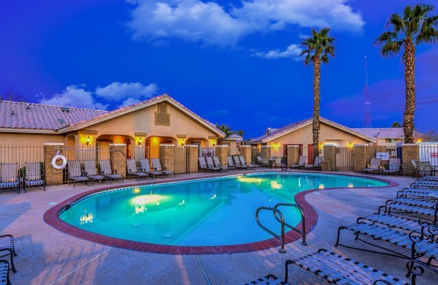 North Las Vegas NV Apartments for Rent - Portola Del Sol - Sparkling Pool Surrounded by Lounge Seating
