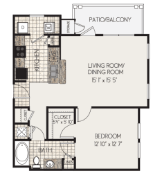 1 bed, 1 bath, 798 sqft, $1,135