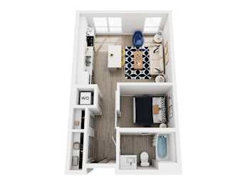 Studio, 1 bath, 524 sqft, $1,274