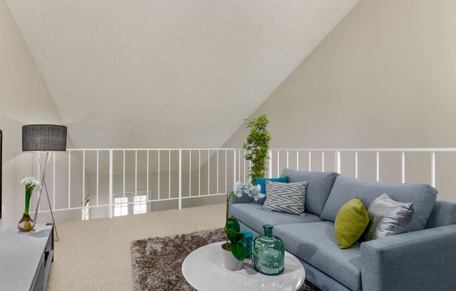 Living with sofa at Meridian Apartments, California