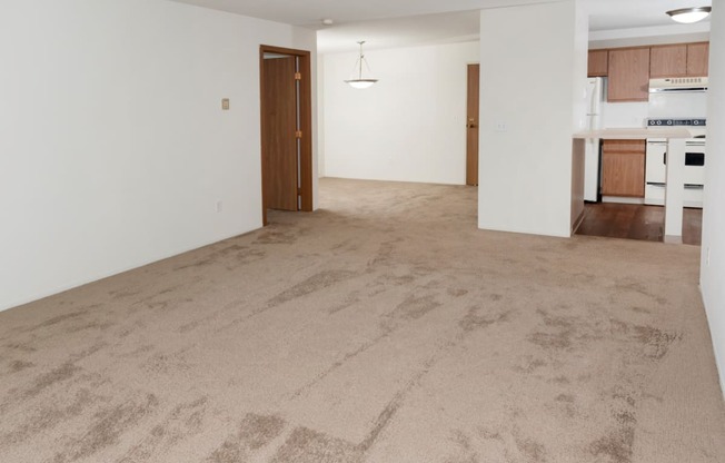 Living Space With Kitchen at Audenn Apartments, Bloomington