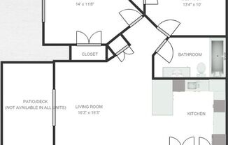 2 beds, 1 bath, $1,195, Unit # 07