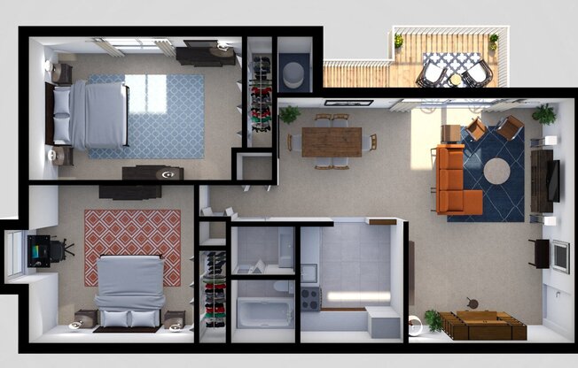 2 beds, 1 bath, $1,534