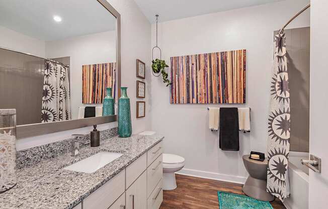 Bathroom at The Foundry Luxury Apartments in Tampa FL