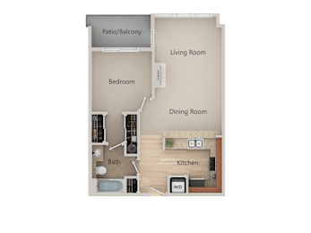1 bed, 1 bath, 832 sqft, $2,039