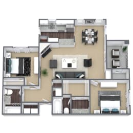 2 beds, 2 baths, 1,074 sqft, $1,606