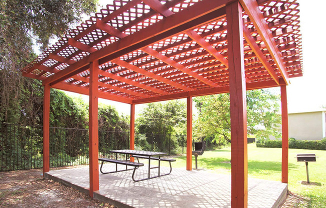 Picnic table at Waters Mark Apartment Homes, Mississippi