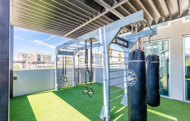 outdoor boxing area | Lumina fitness center
