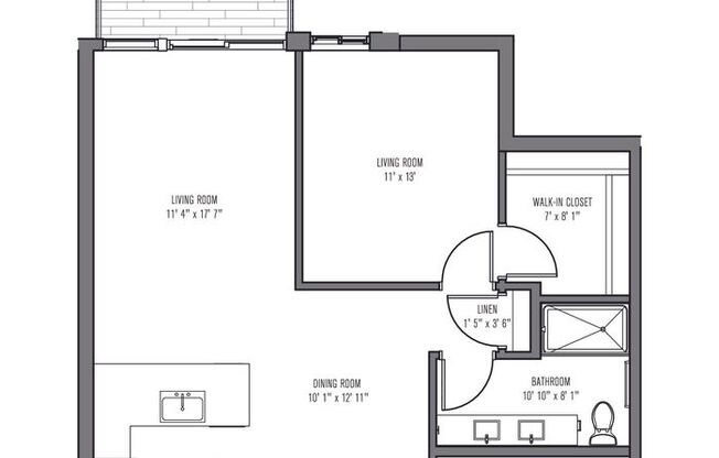 1 bed, 1 bath, 904 sqft, $1,675, Unit 117