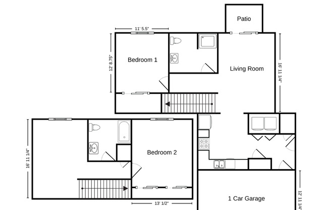 2 beds, 2 baths, 1,483 sqft, $1,675, Unit AT 709-33