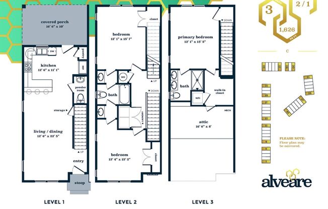 3 beds, 2.5 baths, $2,495, Unit Unit 12