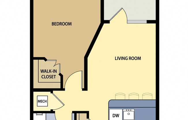 1 bed, 1 bath, 531 sqft, $1,725