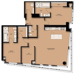 2 beds, 2.5 baths, 1,894 sqft, $7,523