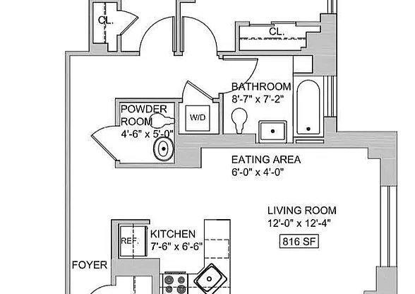 2 beds, 1 bath, $8,200, Unit 14K