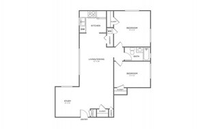 2 beds, 1 bath, 958 sqft, $3,140