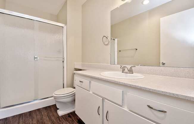 Bright Bathroom at WOODSIDE VILLAGE, West Covina, CA, 91792