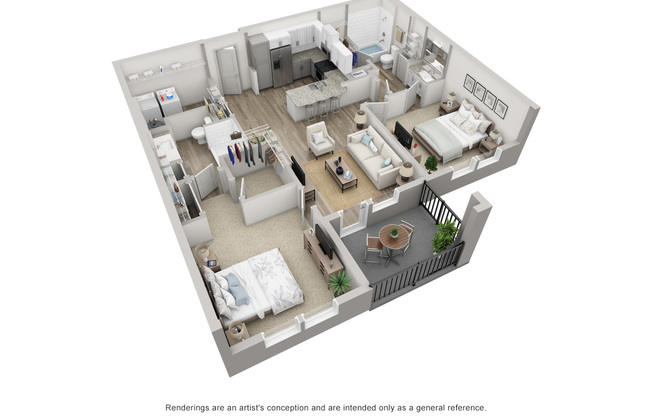 2 beds, 2 baths, 1,053 sqft, $1,695