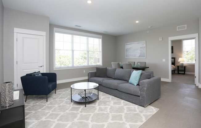 Living room at Heritage Place Apartments in Grand Rapids, MI