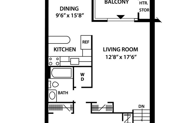 1 bed, 1 bath, 925 sqft, $2,973