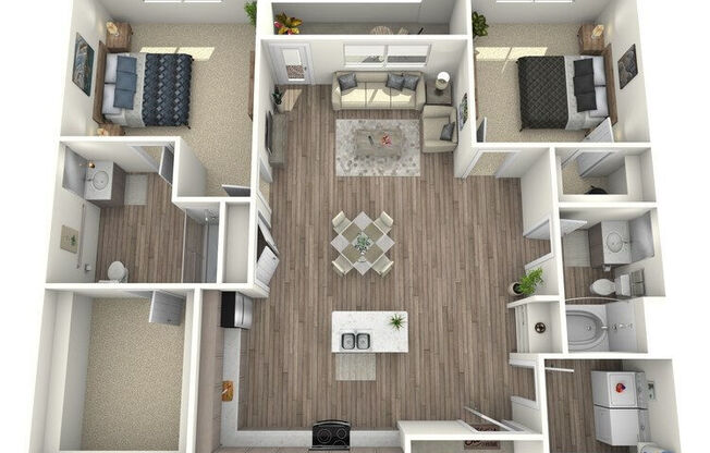 2 beds, 2 baths, 1,161 sqft, $2,400